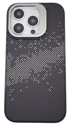 Чехол накладка для iPhone 16 Pro Max Gurdini Carbon Design с Magsafe (Galaxy Black)