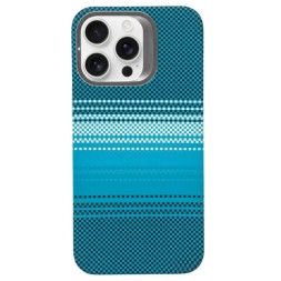 Чехол накладка для iPhone 16 Pro Max Gurdini Carbon Design с Magsafe (Moon Rising Blue)